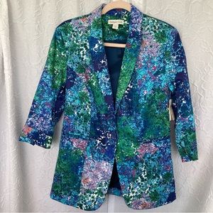 NWT Coldwater Creek floral Sateen Jacket Blazer Size 4-6